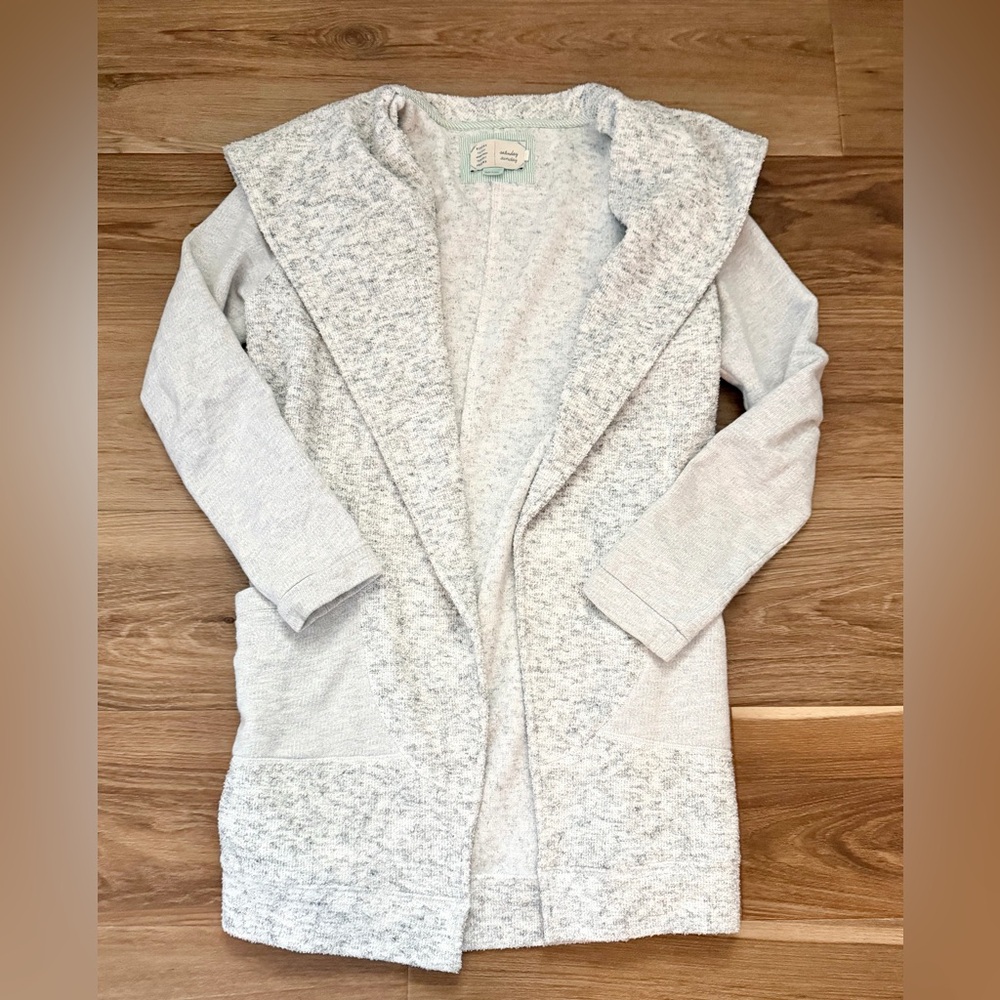 Anthropologie Saturday Sunday Open Front Cardigan sz Small Gray